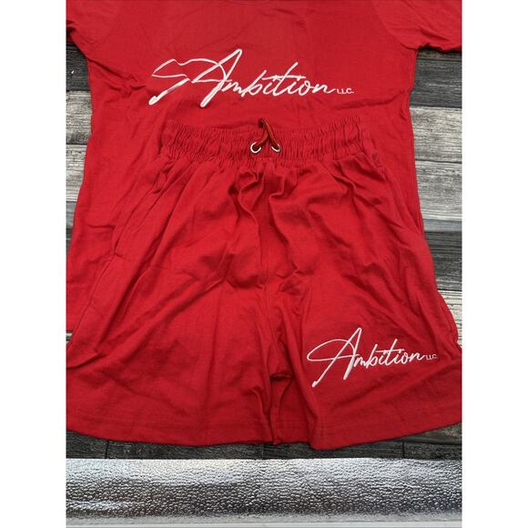 Red Ambition Shorts/Shirt Combo SMALL Unisex {77} - Picture 4 of 12